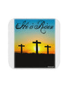 Three Crosses Sunrise - He Is Risen Coaster by TooLoud-Coasters-TooLoud-White-Davson Sales