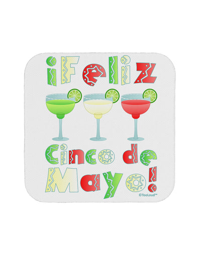 Margaritas - Mexican Flag Colors - Feliz Cinco de Mayo Coaster by TooLoud-Coasters-TooLoud-White-Davson Sales