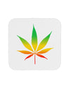 Marijuana Leaf Rastafarian Colors Coaster-Coasters-TooLoud-White-Davson Sales