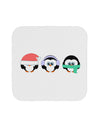 Christmas Penguins See No Evil Hear No Evil Speak No Evil Coaster-Coasters-TooLoud-White-Davson Sales