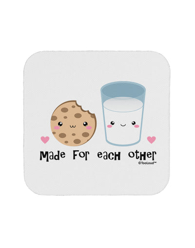 Cute Milk and Cookie - Made for Each Other Coaster by TooLoud-Coasters-TooLoud-White-Davson Sales