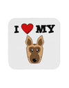 I Heart My - Cute German Shepherd Dog Coaster by TooLoud-Coasters-TooLoud-White-Davson Sales