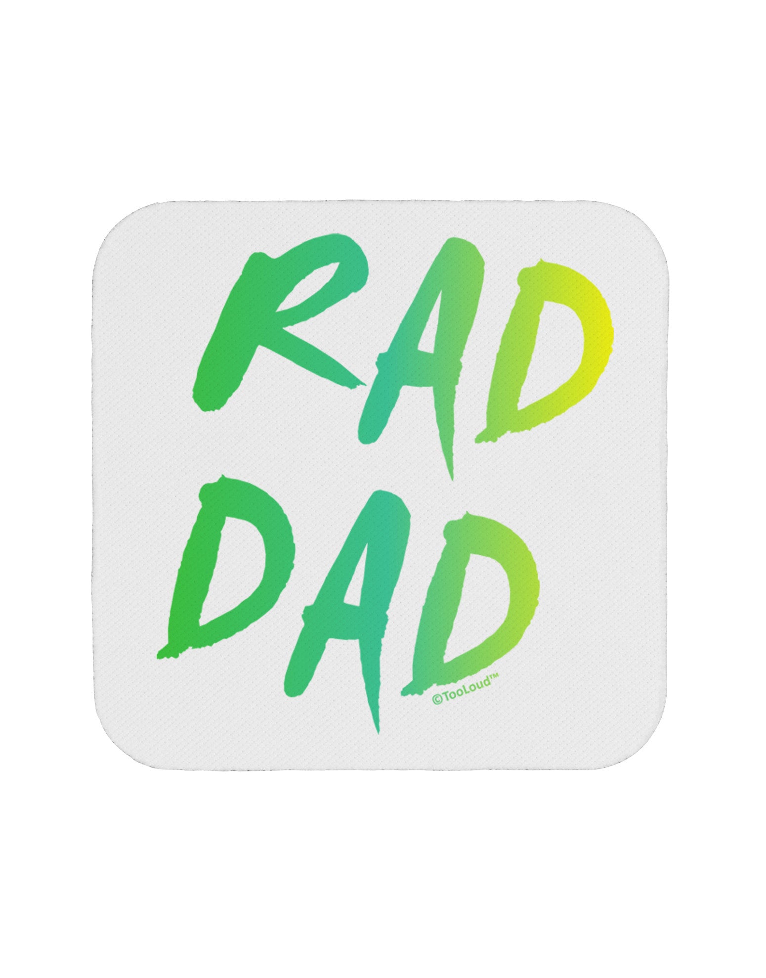 Rad Dad Design - 80s Neon Coaster-Coasters-TooLoud-White-Davson Sales