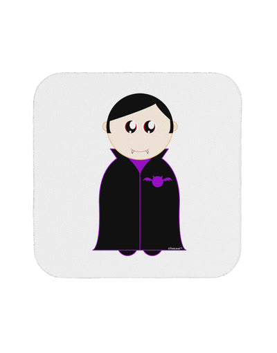 Cute Vampire Boy Halloween Coaster-Coasters-TooLoud-White-Davson Sales