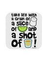 Take Life with a Grain of Salt and a Shot of Tequila Coaster by TooLoud-Coasters-TooLoud-White-Davson Sales