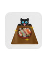 Anime Cat Loves Sushi Coaster by TooLoud
