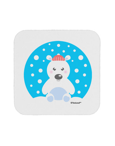 Cute Polar Bear - Christmas Coaster by TooLoud-Coasters-TooLoud-White-Davson Sales