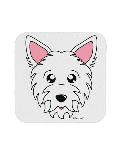 Cute West Highland White Terrier Westie Dog Coaster by TooLoud-Coasters-TooLoud-White-Davson Sales