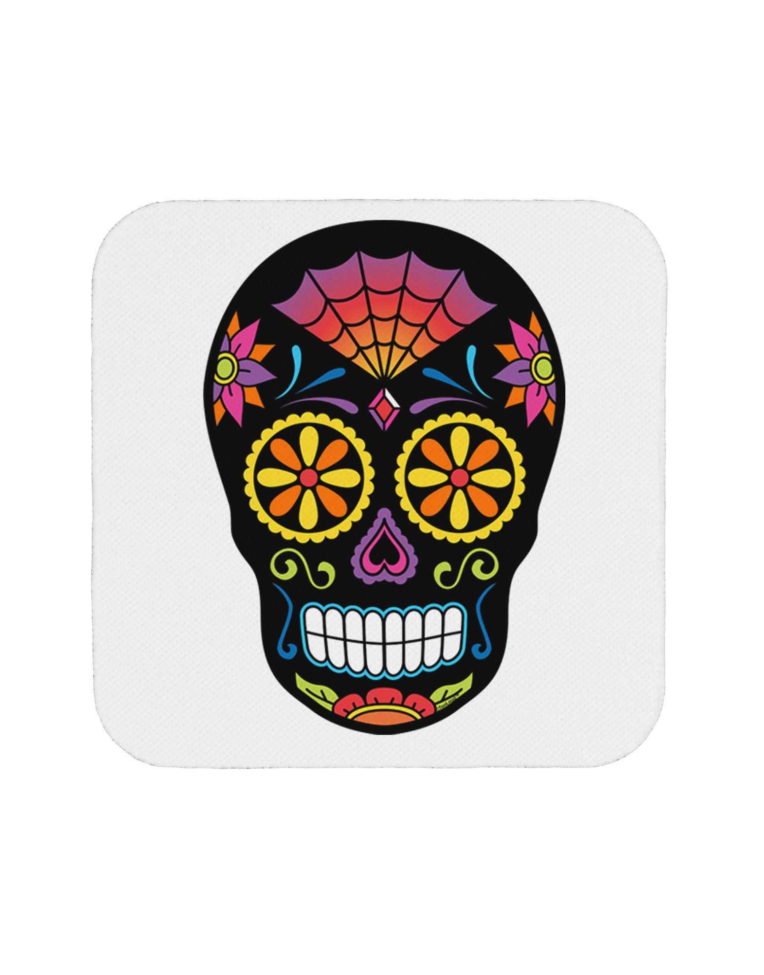 Version 2 Black Day of the Dead Calavera Coaster-Coasters-TooLoud-White-Davson Sales