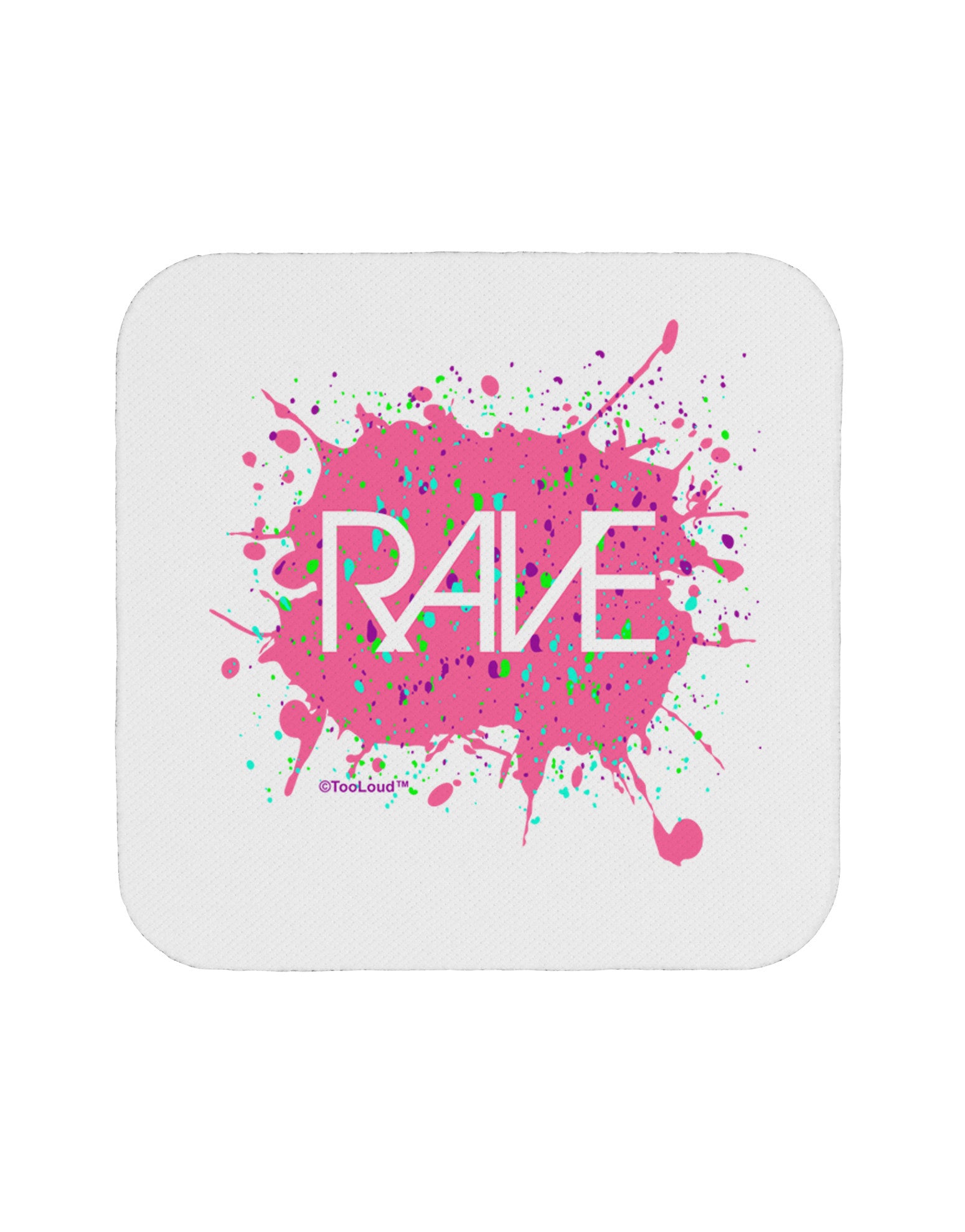 Rave Splatter Pink Coaster-Coasters-TooLoud-1-Davson Sales