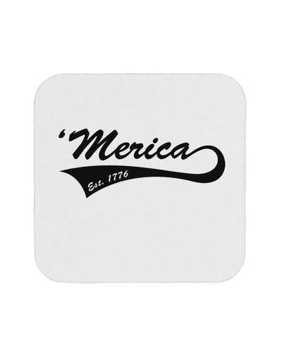 Merica Established 1776 Coaster by TooLoud-Coasters-TooLoud-White-Davson Sales