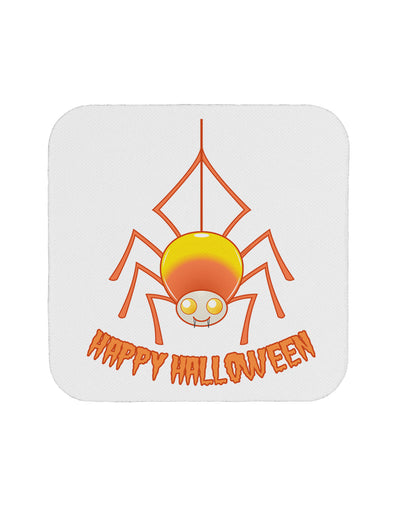 Cute Candy Corn Spider - Happy Halloween Coaster-Coasters-TooLoud-White-Davson Sales