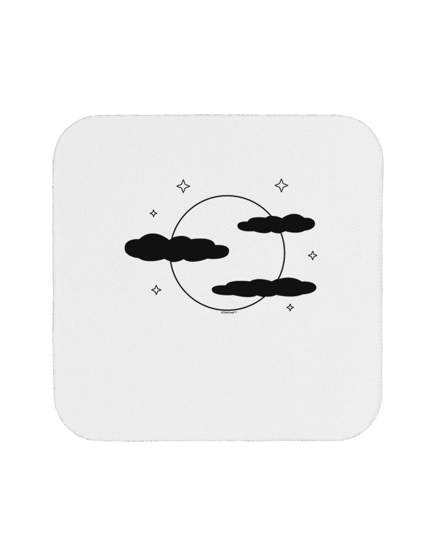 Moon and Stars - Halloween Coaster-Coasters-TooLoud-White-Davson Sales