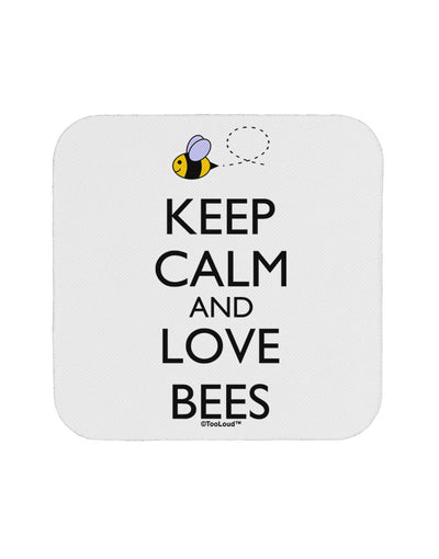 Keep Calm and Love Bees Color Coaster-Coasters-TooLoud-White-Davson Sales