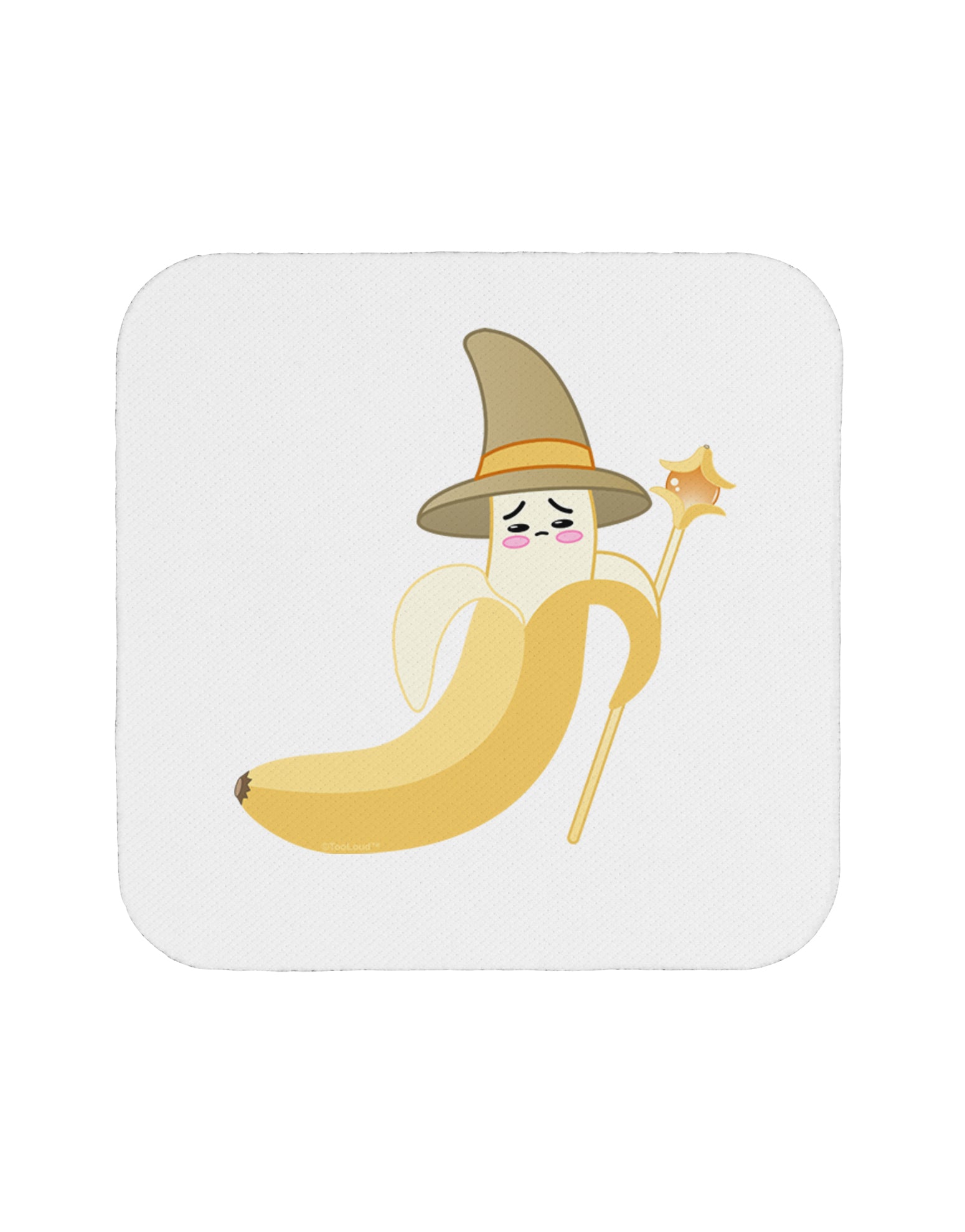 Ben Banana Wizard - Cute Fruit Halloween Coaster-Coasters-TooLoud-White-Davson Sales