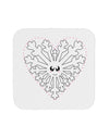 Heart Snowflake Christmas Coaster-Coasters-TooLoud-White-Davson Sales