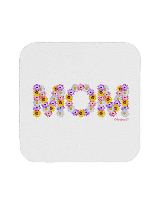 Mom Flowers Design Coaster by TooLoud-Coasters-TooLoud-White-Davson Sales