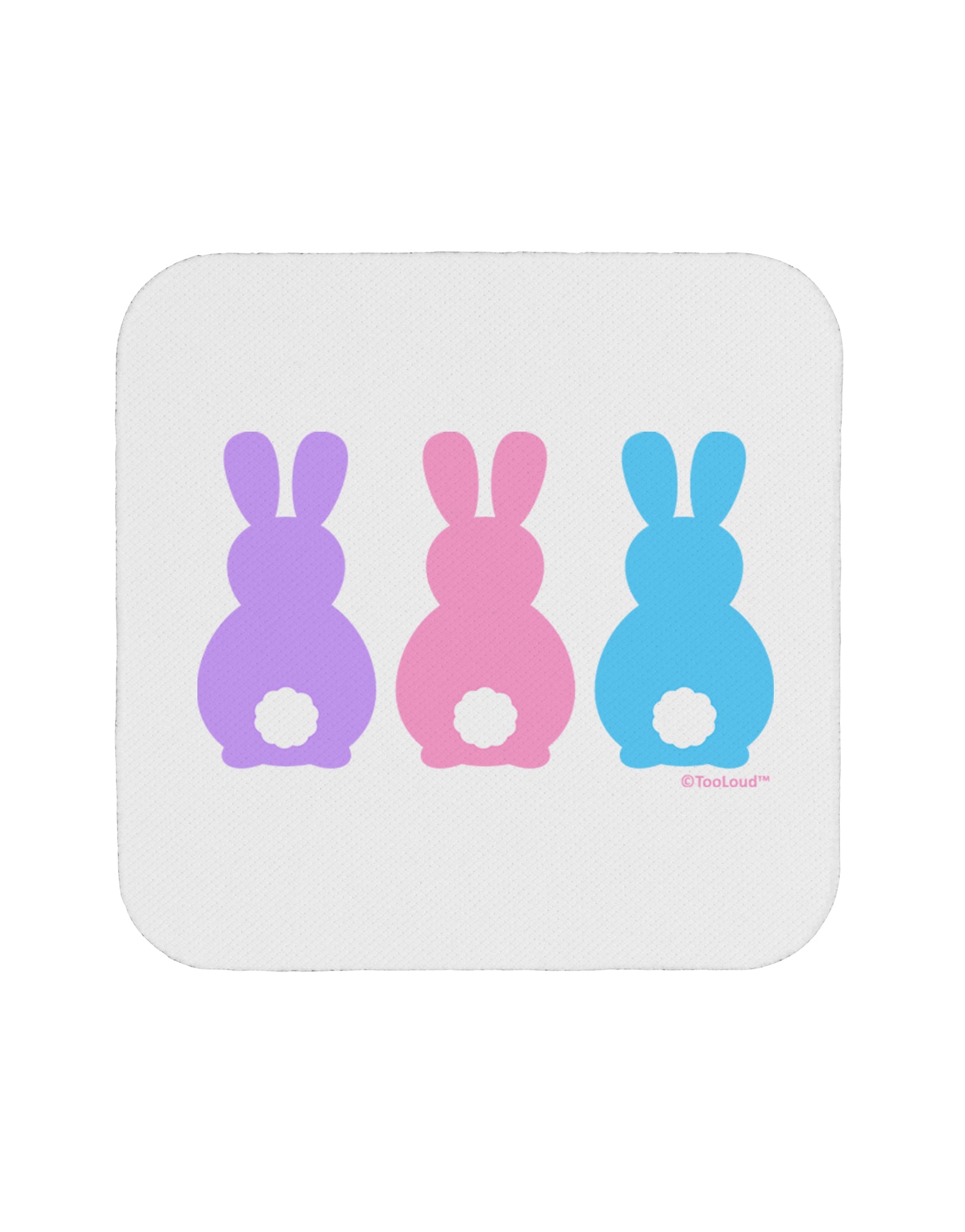 Three Easter Bunnies - Pastels Coaster by TooLoud-Coasters-TooLoud-White-Davson Sales