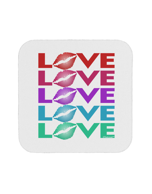Colorful Love Kisses Coaster-Coasters-TooLoud-1-Davson Sales