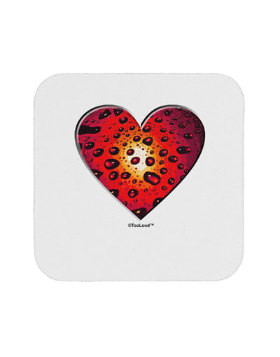 Water Droplet Heart Red Coaster by TooLoud-Coasters-TooLoud-White-Davson Sales