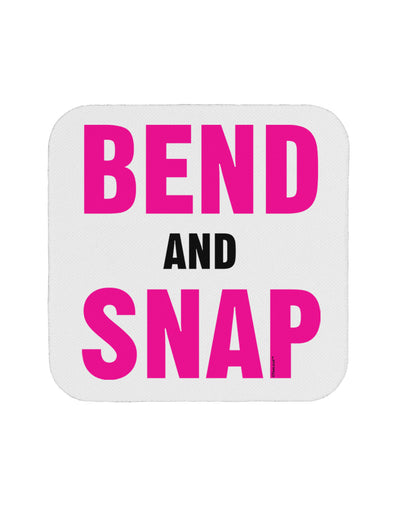 Bend and Snap Pink Text Coaster-Coasters-TooLoud-White-Davson Sales