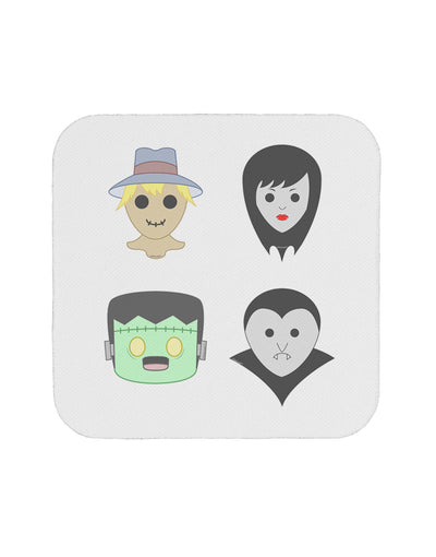 Four Lil Monsters - Halloween Design Coaster-Coasters-TooLoud-White-Davson Sales