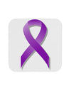 Crohn’s Disease Awareness Ribbon - Purple Coaster-Coasters-TooLoud-White-Davson Sales