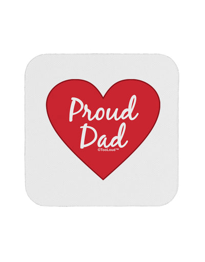 Proud Dad Heart Coaster by TooLoud-Coasters-TooLoud-White-Davson Sales