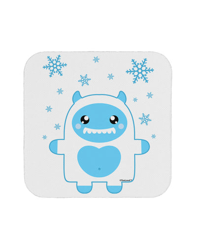 Cute Abominable Snowman Boy Yeti - Christmas Coaster-Coasters-TooLoud-White-Davson Sales