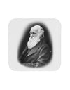 Charles Darwin Black and White Coaster by TooLoud-Coasters-TooLoud-White-Davson Sales