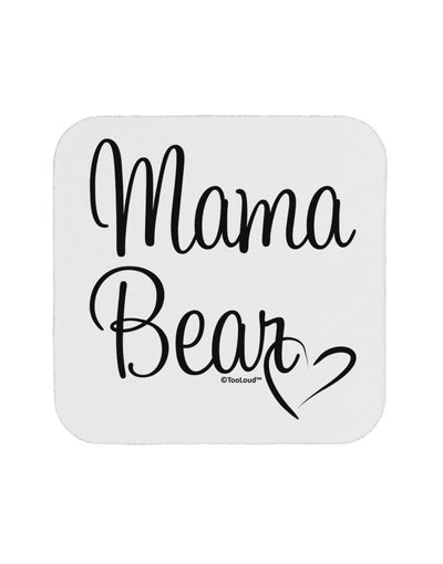 Mama Bear with Heart - Mom Design Coaster by TooLoud-Coasters-TooLoud-White-Davson Sales