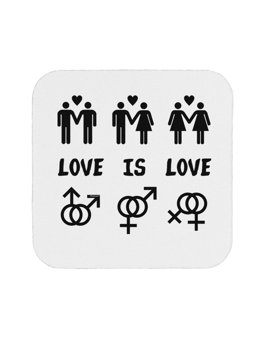 Love Is Love LGBT Marriage Equality Coaster-Coasters-TooLoud-White-Davson Sales