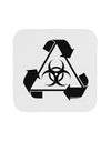 Recycle Biohazard Sign Black and White Coaster by TooLoud-Coasters-TooLoud-White-Davson Sales