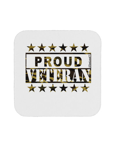 Proud Veteran Camo Coaster-Coasters-TooLoud-White-Davson Sales