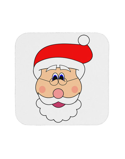 Santa Claus Face Christmas Coaster-Coasters-TooLoud-White-Davson Sales