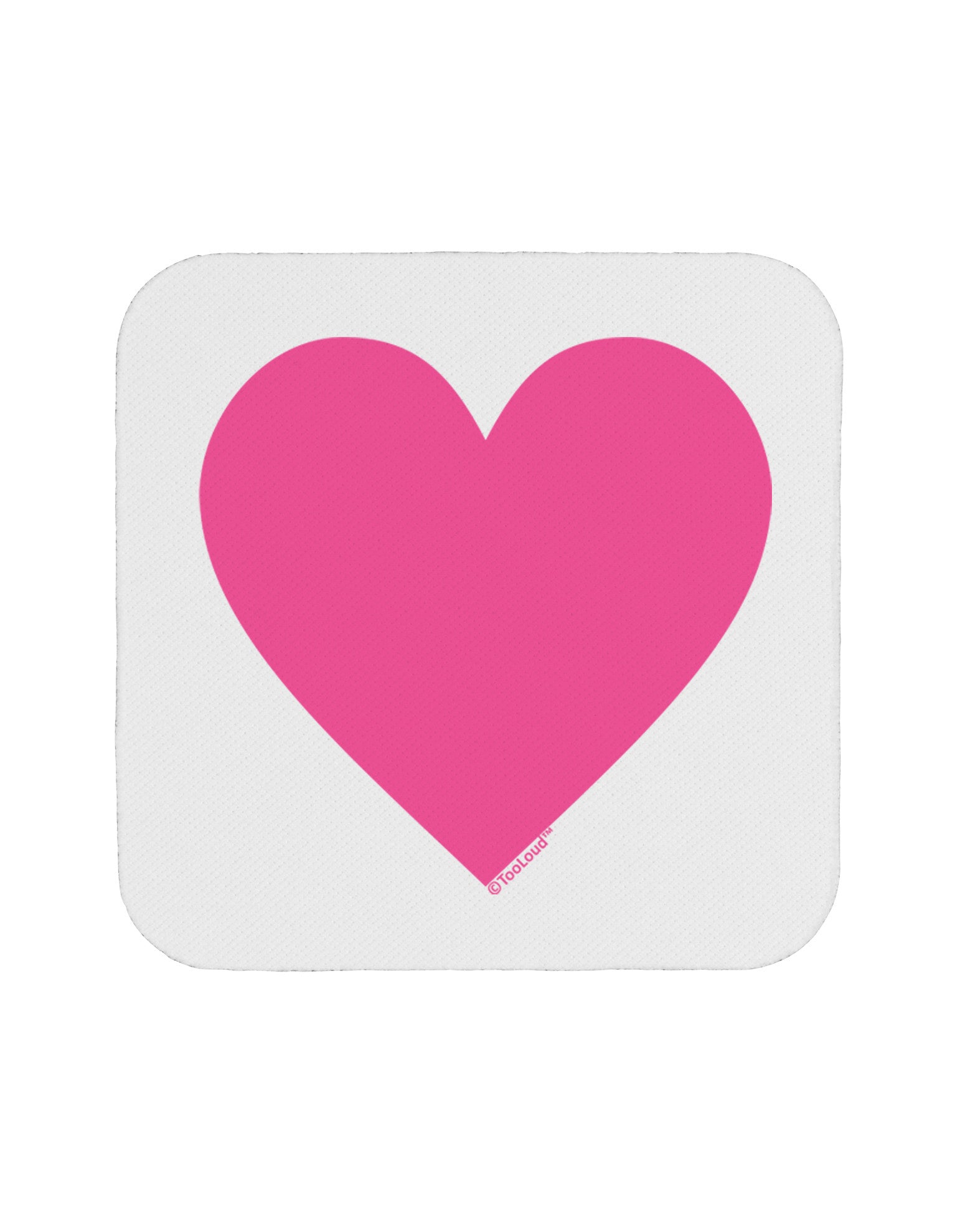 Big Pink Heart Valentine's Day Coaster-Coasters-TooLoud-White-Davson Sales