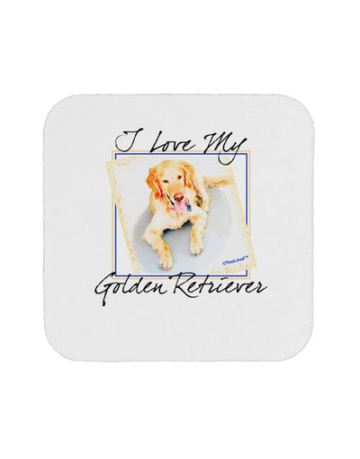 I Love My Golden Retriever Coaster-Coasters-TooLoud-1-Davson Sales