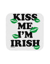 Kiss Me I'm Irish - Green Kisses Coaster by TooLoud-Coasters-TooLoud-White-Davson Sales