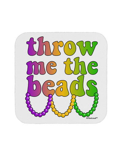 Throw Me The Beads - Mardi Gras Coaster by TooLoud-Coasters-TooLoud-White-Davson Sales