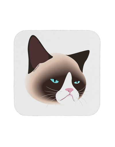 Cute Disgruntled Siamese Cat Coaster-Coasters-TooLoud-1-Davson Sales