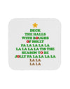 Deck the Halls Lyrics Christmas Tree Coaster-Coasters-TooLoud-White-Davson Sales