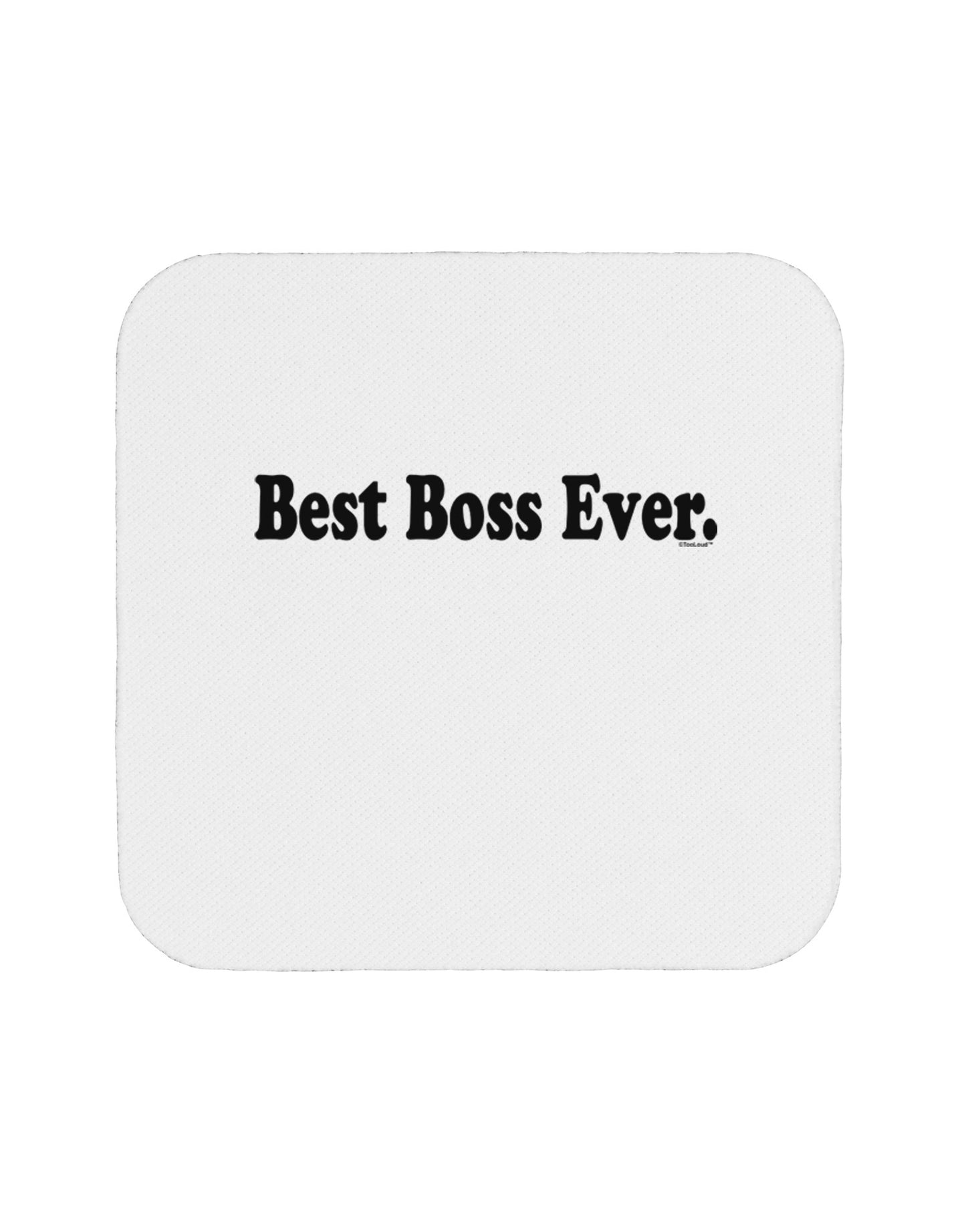 Best Boss Ever Text - Boss Day Coaster-Coasters-TooLoud-White-Davson Sales