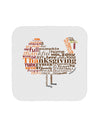 Turkey Typography Coaster-Coasters-TooLoud-1-Davson Sales