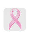 Pink Breast Cancer Awareness Ribbon - Stronger Everyday Coaster-Coasters-TooLoud-White-Davson Sales
