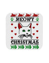 Meowy Christmas Cat Knit Look Coaster by TooLoud-TooLoud-1-Davson Sales