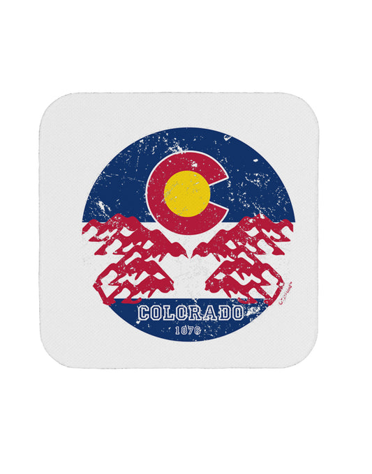 TooLoud Grunge Colorado Emblem Flag Coaster-Coasters-TooLoud-1 Piece-Davson Sales