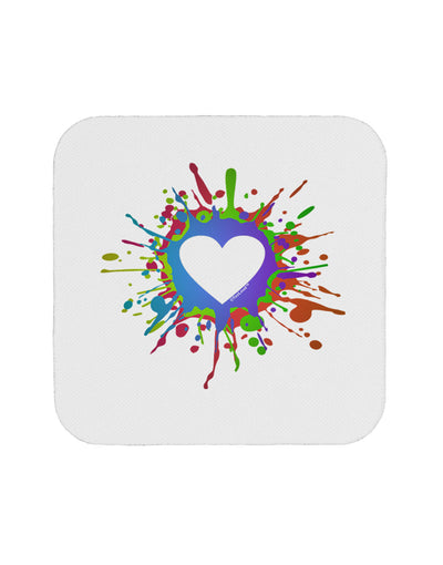 Heart Paint Splatter Coaster-Coasters-TooLoud-1-Davson Sales