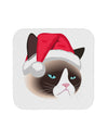 Santa Hat Disgruntled Siamese Cat Coaster by TooLoud-Coasters-TooLoud-1-Davson Sales