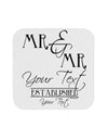 Personalized Mr and Mr -Name- Established -Date- Design Coaster-Coasters-TooLoud-White-Davson Sales