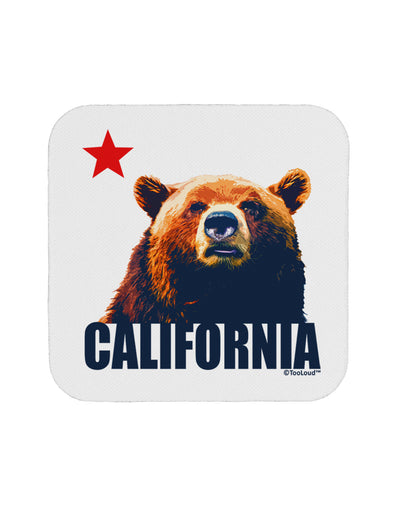 California Republic Design - Grizzly Bear and Star Coaster by TooLoud-Coasters-TooLoud-White-Davson Sales